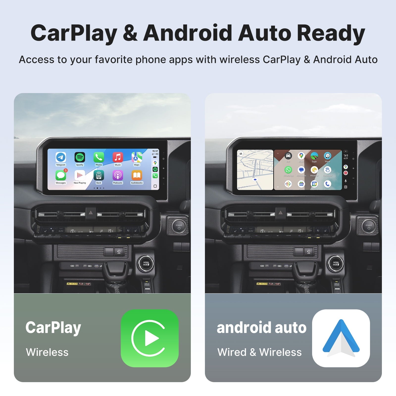 Youducar 12.3-Inch Android Head Unit for Toyota Land Cruiser Prado RHD 2024-2026 | OEM-Style Touchscreen with Wireless CarPlay & Android Auto Toyota