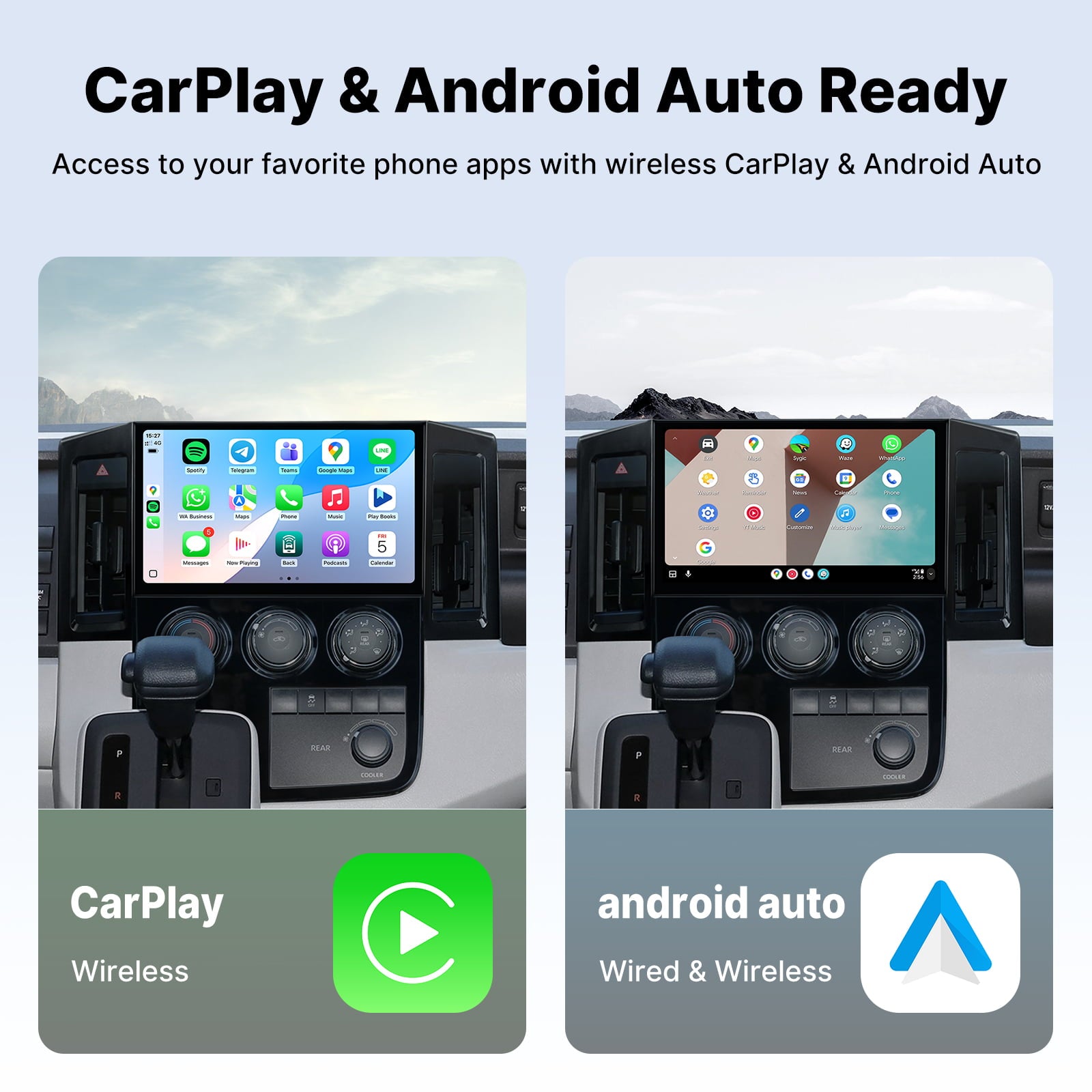 Youducar Android Head Unit for Toyota HiAce 2019-2025 | Large Touchscreen with CarPlay Toyota