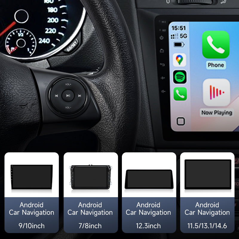 YD001 Universal Portable Bluetooth Steering Wheel Control Buttons Multi Function Wireless Remote For Car Radio DVD Player Upgrade