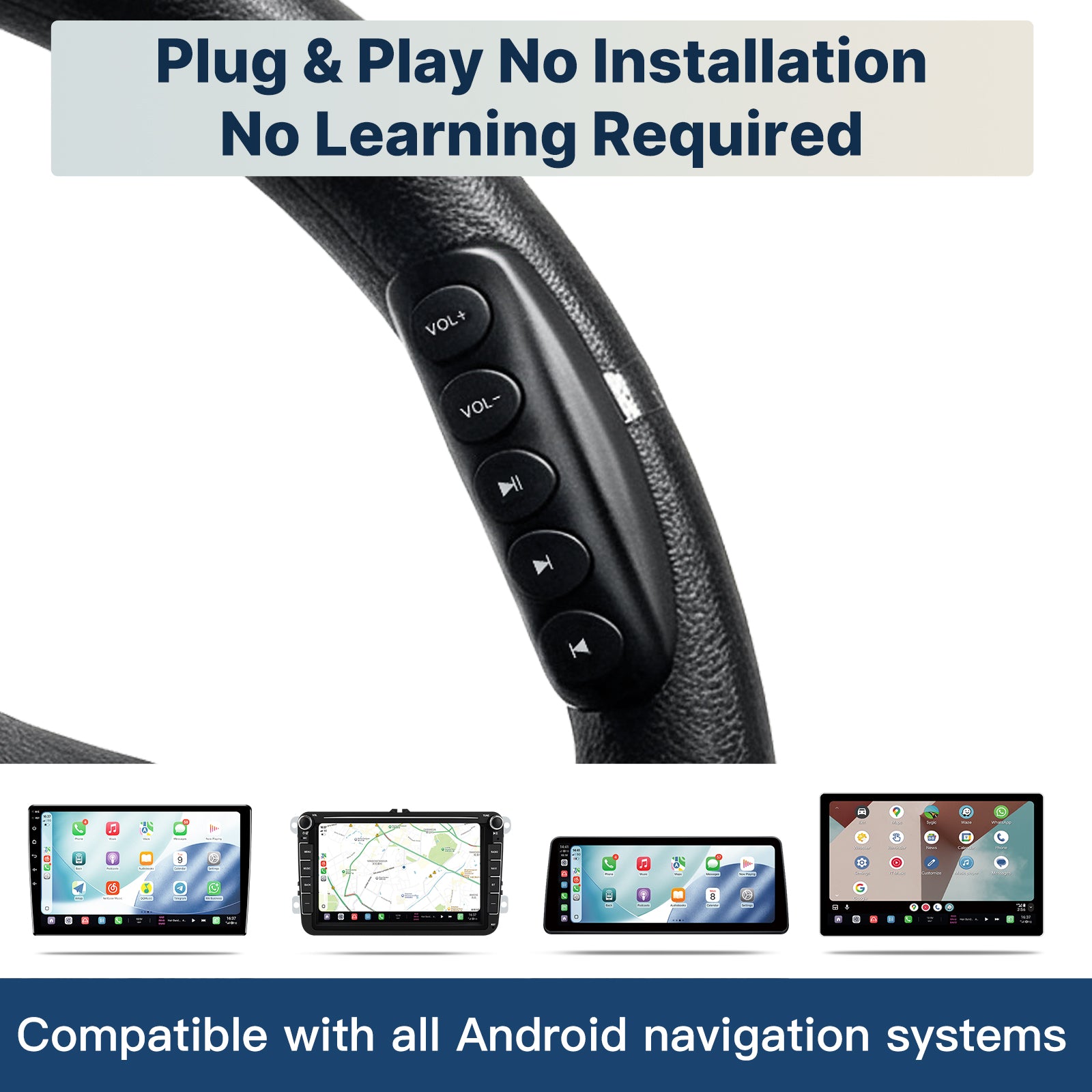 YD007 Universal Portable Bluetooth Steering Wheel ControlButtonsMulti Function Wireless Remote For Car Radio DVD PlayerUpgrade Product page