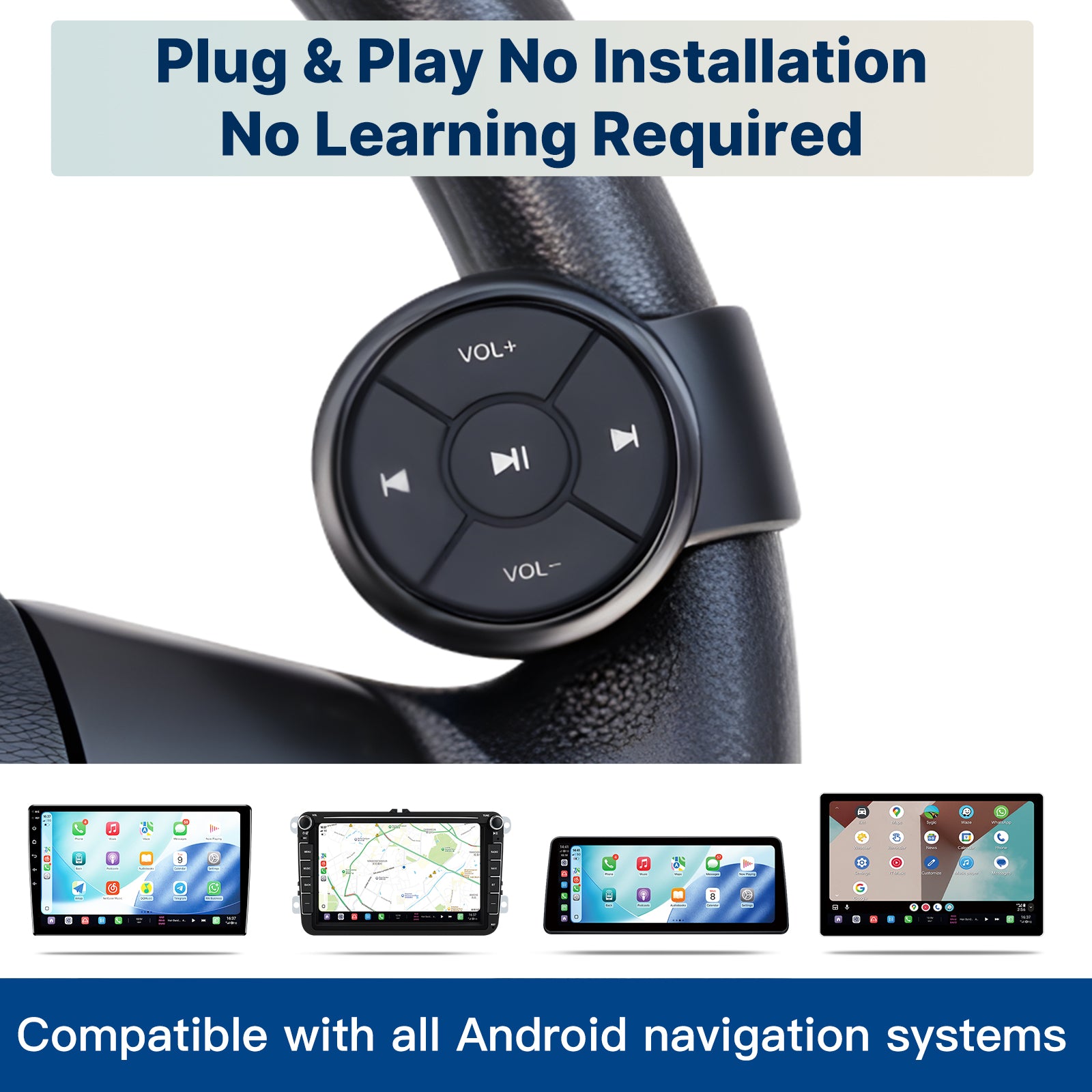 Youducar YD004&YD005 Universal Portable Bluetooth Steering Wheel Control ButtonsMulti Function Wireless Remote For Car Radio DVD Player Upgrade