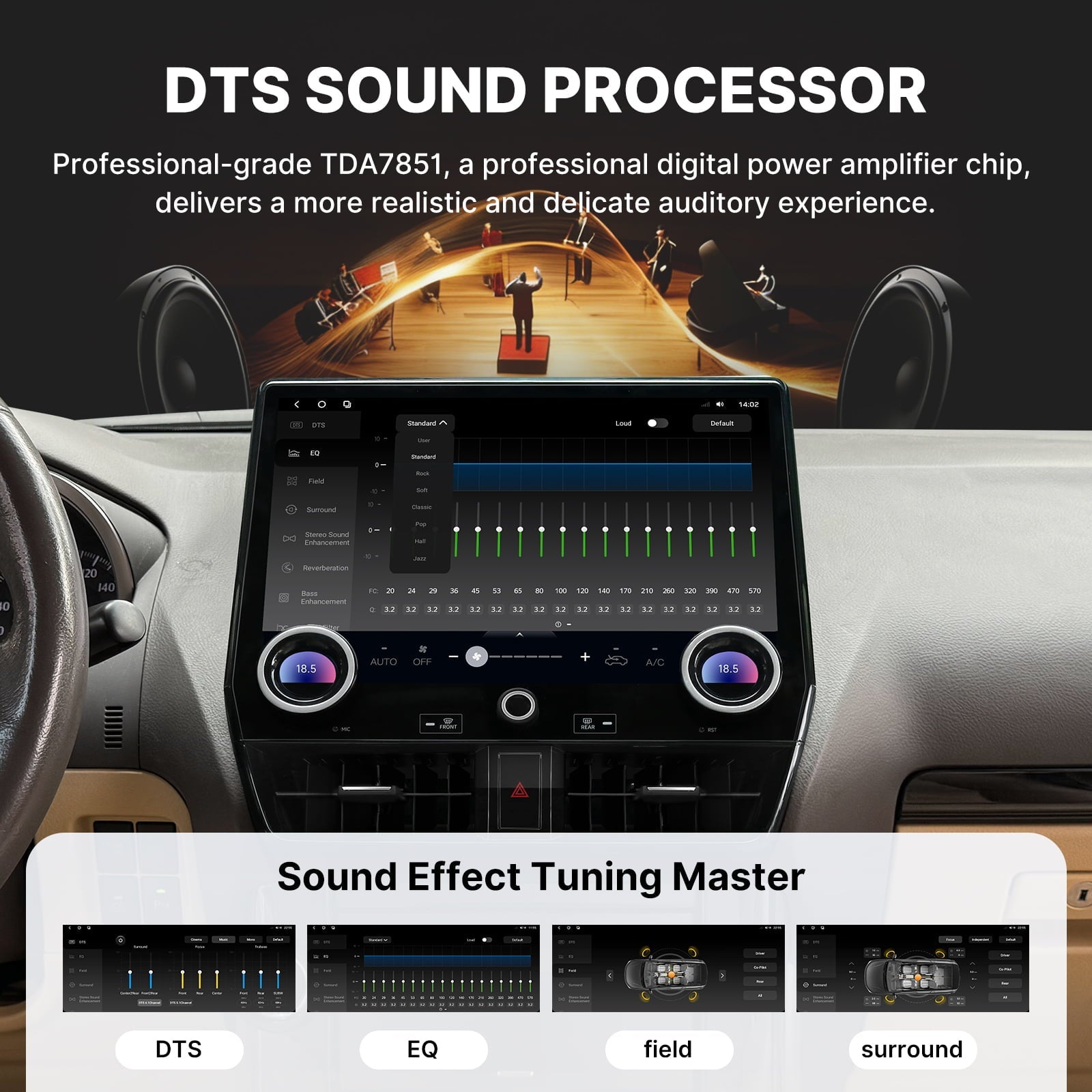 Youducar 13-Inch Android Head Unit for Toyota Land Cruiser Prado 2010-2020 | Dual-Knob Touchscreen with Wireless CarPlay & Android Auto Toyota