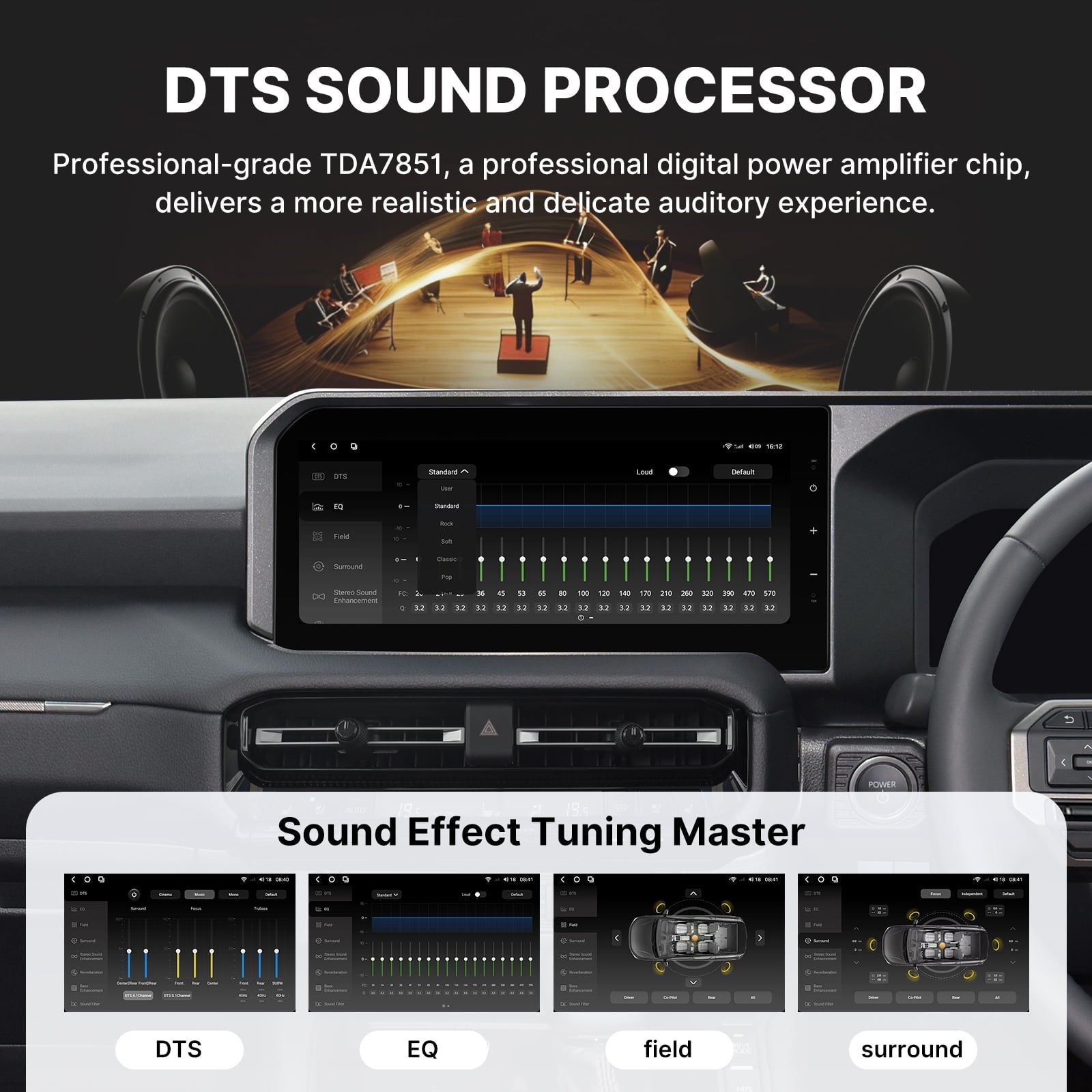 Youducar 12.3-Inch Android Head Unit for Toyota Land Cruiser Prado RHD 2024-2026 | OEM-Style Touchscreen with Wireless CarPlay & Android Auto Toyota