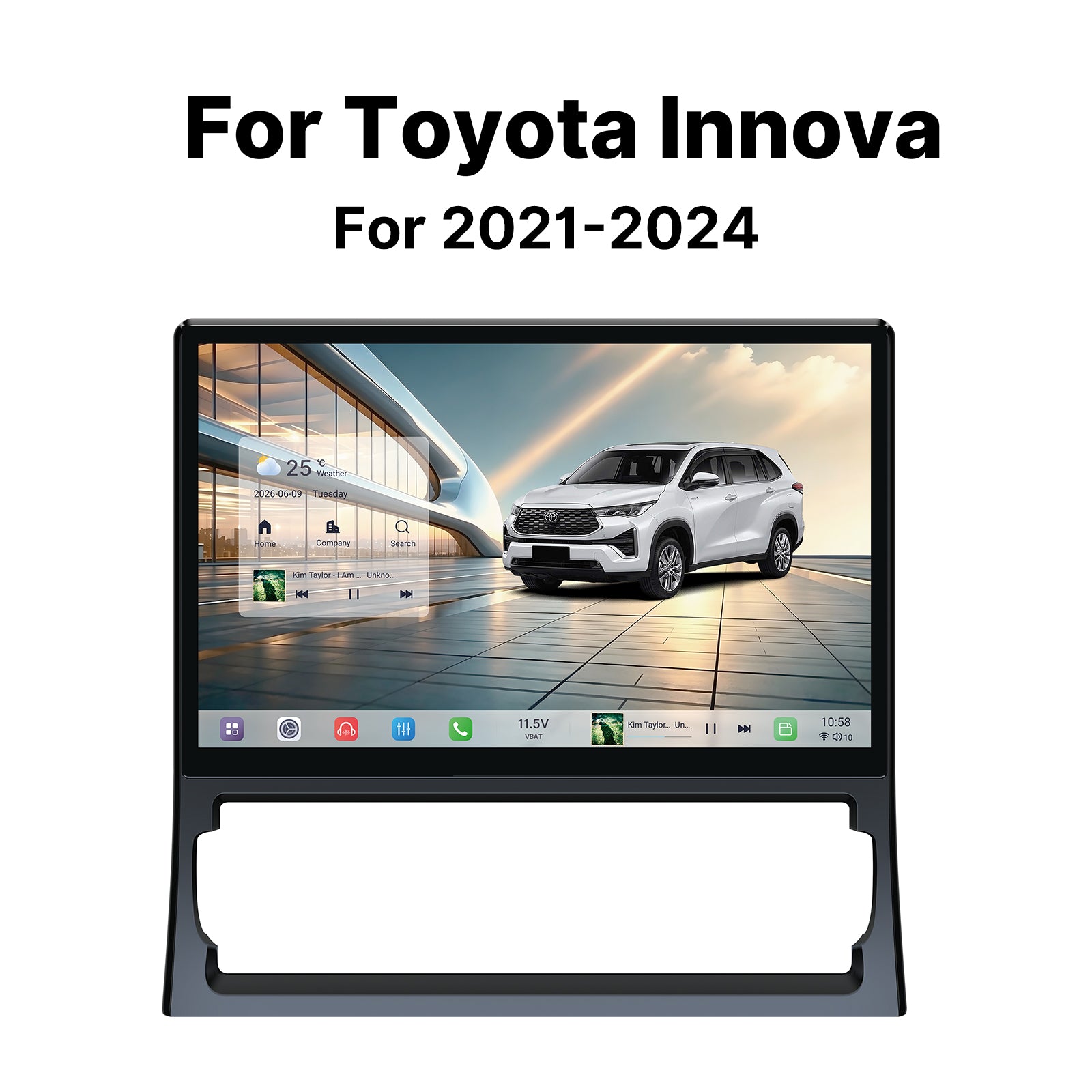Youducar 11.5 Inch Android Car Stereo For Toyota Innova 2021‑2024, Plug and Play Car Radio GPS Navigation Head Unit