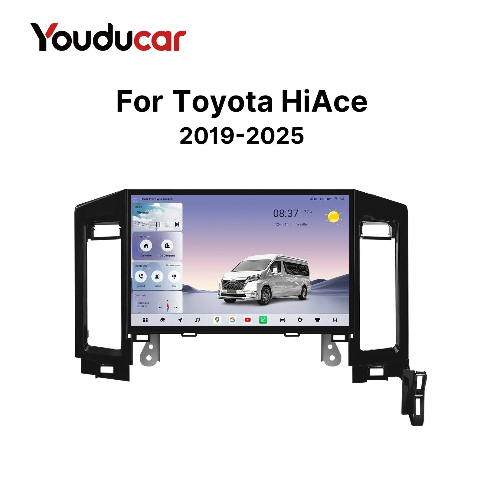 Youducar Android Head Unit for Toyota HiAce 2019-2025 | Large Touchscreen with CarPlay Toyota